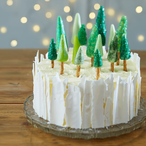 How to Make an Ice Forest Christmas Cake image number 1