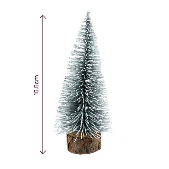 Frosted Green Bottle Brush Tree 15.5cm image number 3