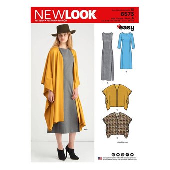 New Look Women's Dress and Wrap Sewing Pattern 6573