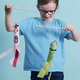 How to Make a Dinosaur and Unicorn Wind Sock