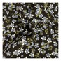 Black and Blue Ditsy Floral Brushed Print Fabric by the Metre image number 1