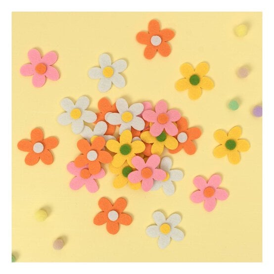 Felt Flower Heads 24 Pack image number 1