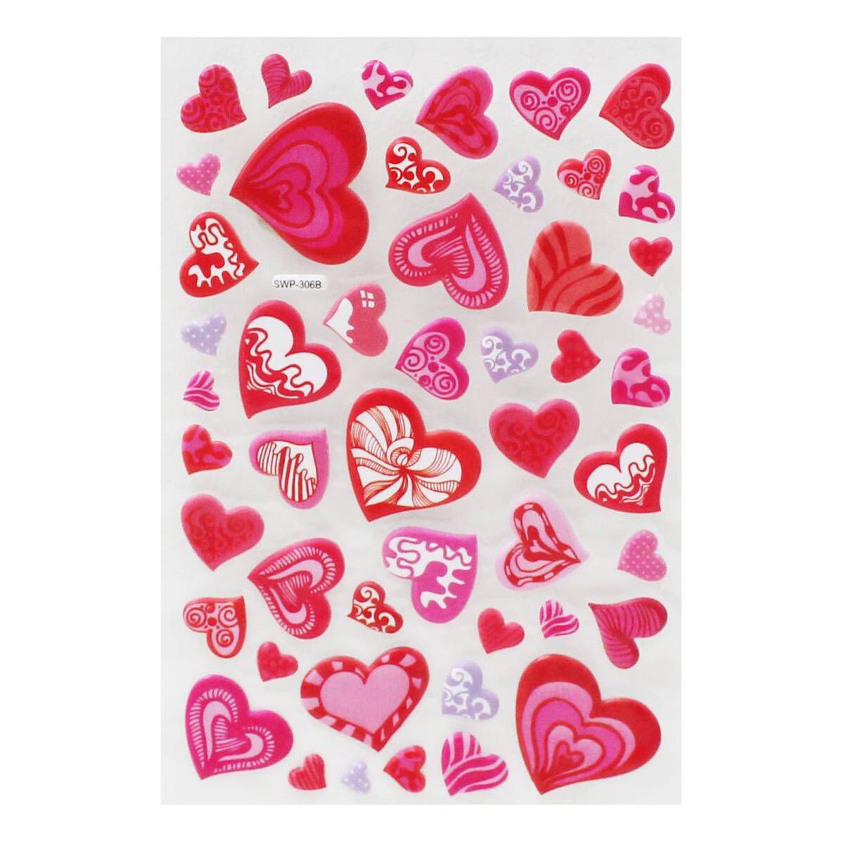 Heart Puffy Stickers Hobbycraft