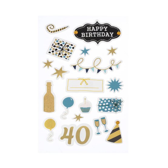 40th Birthday Milestone Stickers image number 1