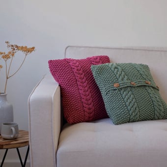 How to Knit a Cable Cushion