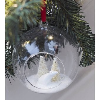White Bottle Brush Christmas Tree 4 Pack