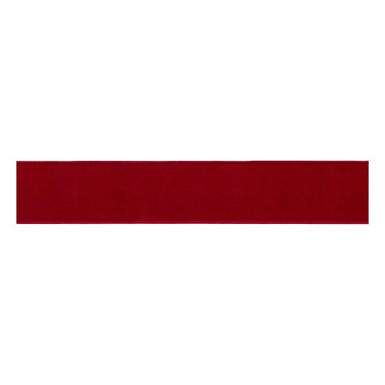 Trimits Red Velvet Ribbon by the Metre 25mm image number 2