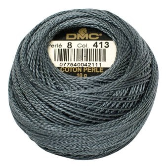 DMC Grey Pearl Cotton Thread on a Ball Size 8 80m (413)
