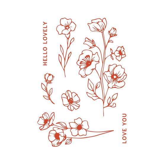 Tonic Studios Hello Lovely Stamp Set 7 Pieces image number 3