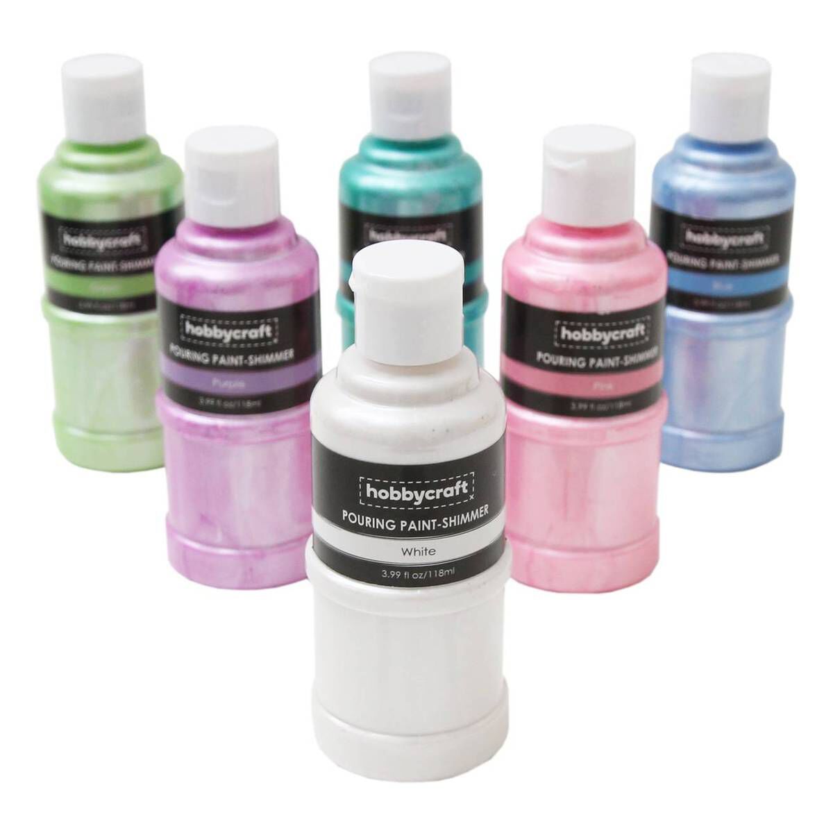 Shimmer Pouring Paints 118ml 6 Pack Hobbycraft