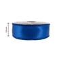 Royal Blue Wire Edge Satin Ribbon 25mm x 3m image number 3