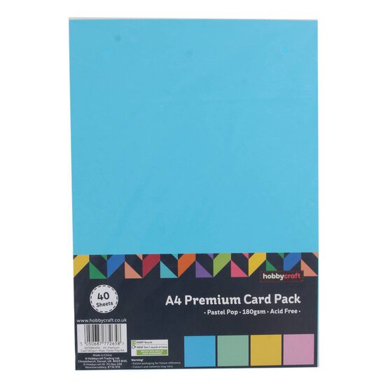 Pastel Pop Premium Card A4 40 Pack image number 3