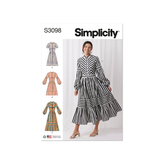Simplicity Women’s Dress Sewing Pattern S3098 (16-24) image number 1