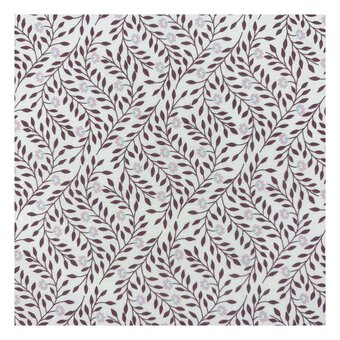WI Garden Delight Purple Flower Chain Cotton Fabric by the Metre