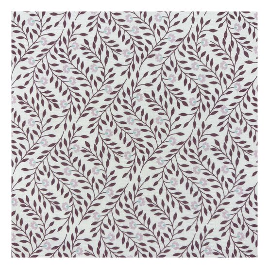 WI Garden Delight Purple Flower Chain Cotton Fabric by the Metre image number 2