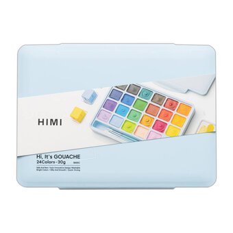 HIMI Blue Jelly Cup Gouache Set 30ml 24 Pack 