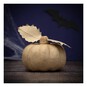 Mache Pumpkin with Leaves 13cm image number 1