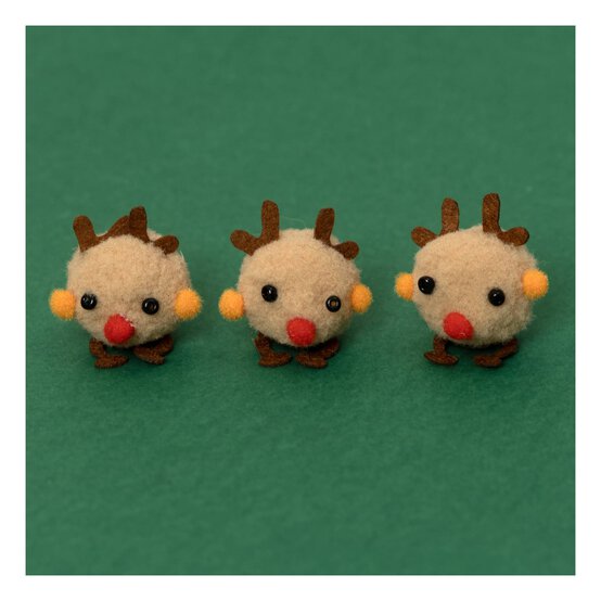 Reindeer Embellishments 3 Pack  image number 1