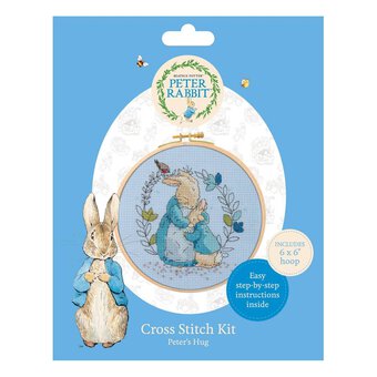 Peter Rabbit Peter's Hug Cross Stitch Kit 6 x 6 Inches