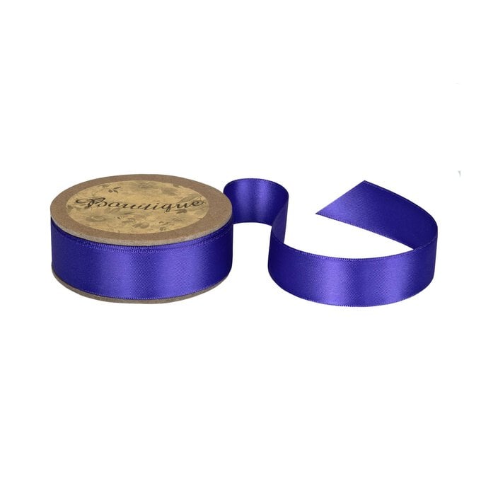 Purple Double-Faced Satin Ribbon 18mm x 5m image number 1