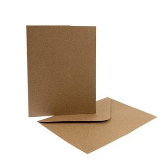 Papermania Kraft Cards and Envelopes 5 x 7 Inches 50 Pack