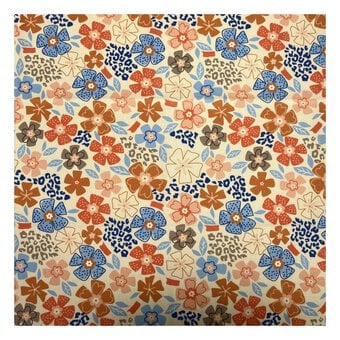 Women’s Institute Abstract Flower Cotton Fabric by the Metre