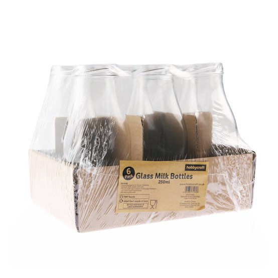 Glass Milk Bottle 250ml 6 Pack image number 3