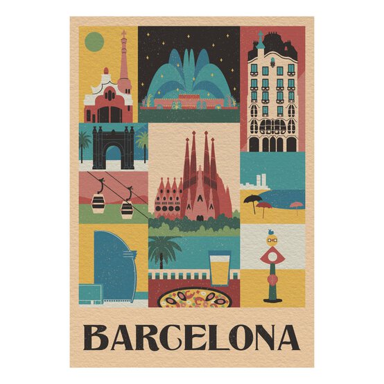 Clementoni Style in the City Barcelona Jigsaw Puzzle 1000 Pieces image number 2