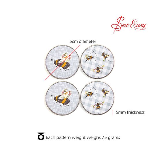 Sew Easy Bee Fabric Weights 4 Pack image number 4