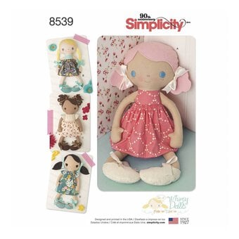Simplicity Whimsy Dolls Sewing Pattern 8539