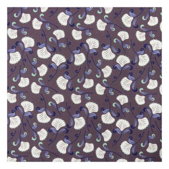 WI Garden Delight Mauve Floral Fancy Cotton Fabric by the Metre