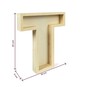 Wooden Fillable Letter T 22cm image number 4