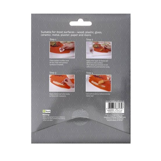 Silver Leaf Sheets 25 Pack image number 2
