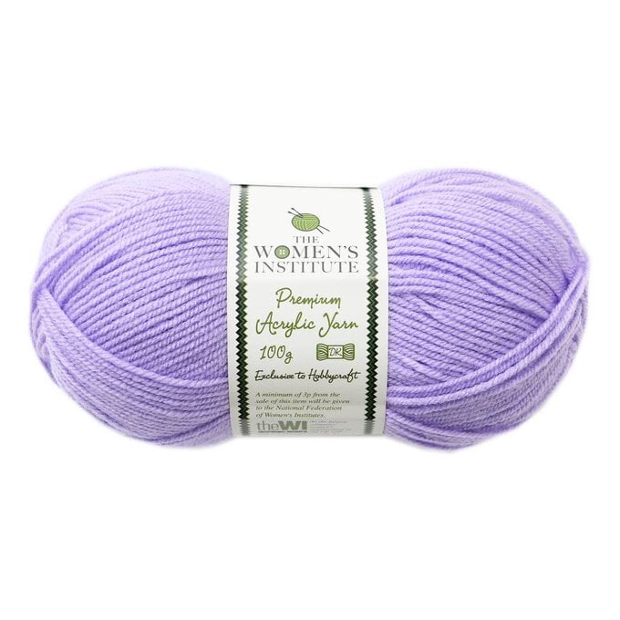 Women’s Institute Bright Lilac Premium Acrylic Yarn 100g image number 1