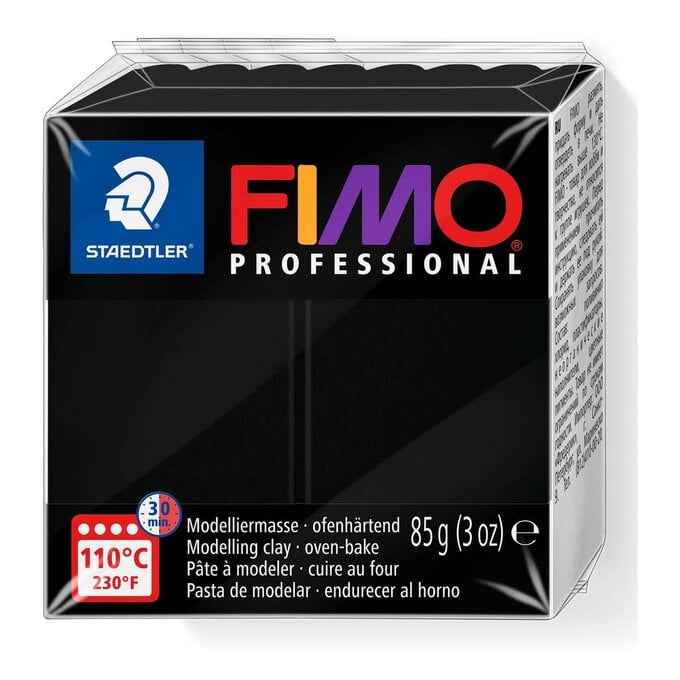 Fimo Professional Black Modelling Clay 85g image number 1