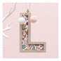 Hanging Wooden Letter L 7.5cm image number 1