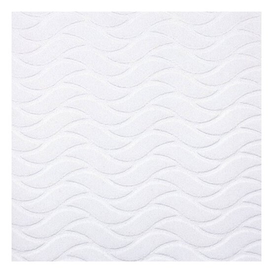 White Wavy Embossed EVA Foam Sheet 22.5cm x 30cm image number 4