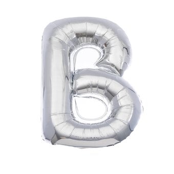 Extra Large Silver Foil Letter B Balloon