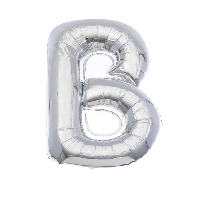Extra Large Silver Foil Letter B Balloon image number 1