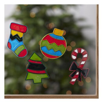 Paint Your Own Christmas Laser Window Sticker Set