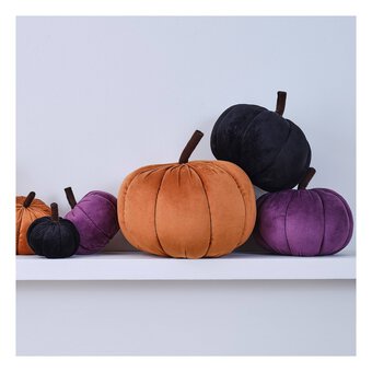 Black Plush Pumpkin Collection 4 Pack Bundle