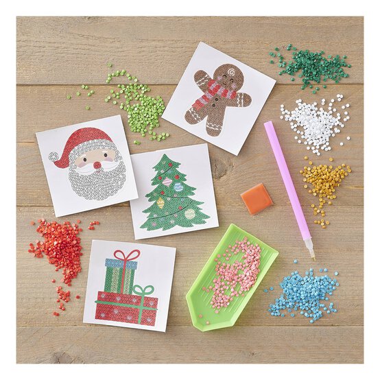 Make Your Own Christmas Gem Art Sticker Kit image number 1