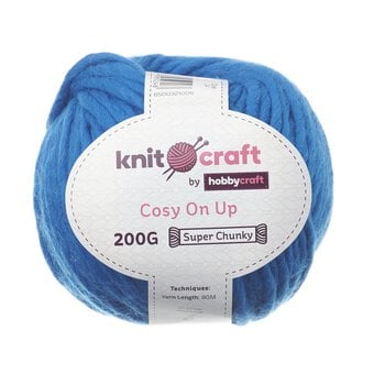 Knitcraft Electric Blue Cosy On Up Yarn 200g