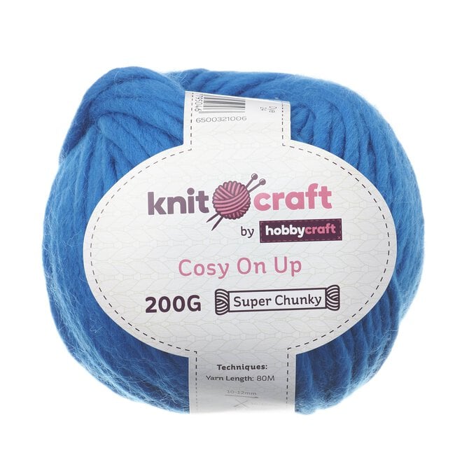 Knitcraft Electric Blue Cosy On Up Yarn 200g image number 1