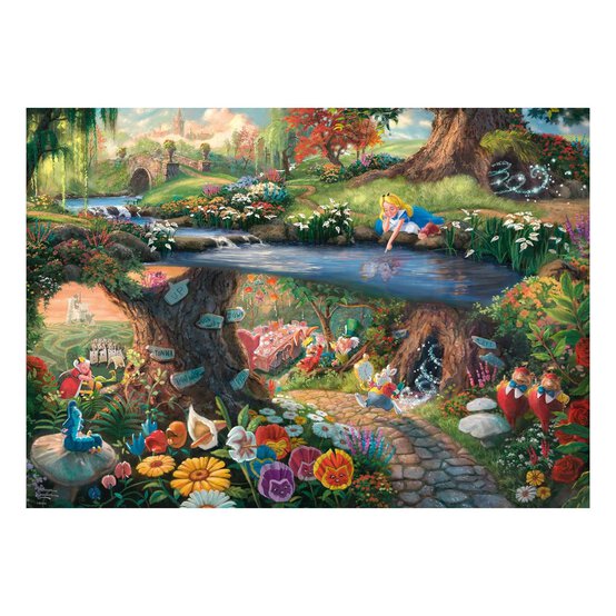 Schmidt Thomas Kinkade Disney Alice in Wonderland Jigsaw Puzzle 1000 Pieces image number 2