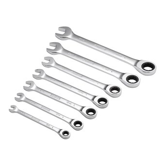 Draper HI-TORQ Metric Ratcheting Combination Spanner Set 7 Pieces