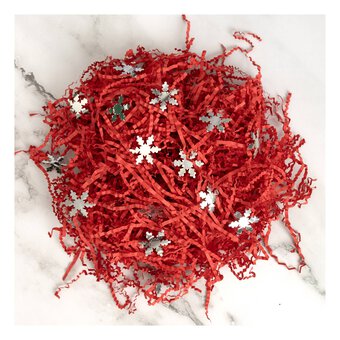 Red Christmas Paper Raffia 30g