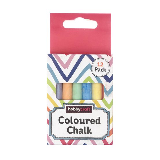 Coloured Chalks 12 Pack image number 1