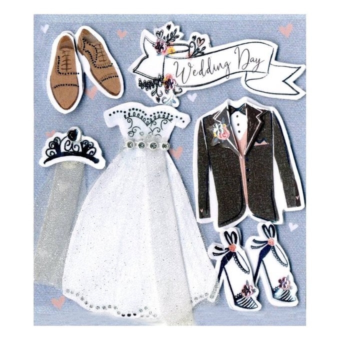 Express Yourself Wedding Outfit Card Toppers 6 Pieces image number 1