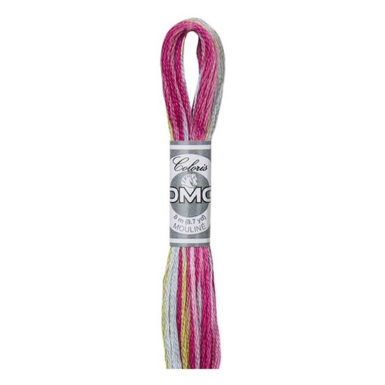 DMC Pink and Yellow Coloris Mouline Cotton Thread 8m (4502) image number 1